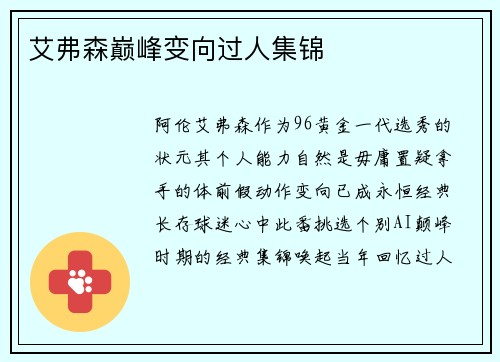 艾弗森巅峰变向过人集锦